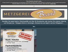 Tablet Screenshot of metzgerei-brand.de